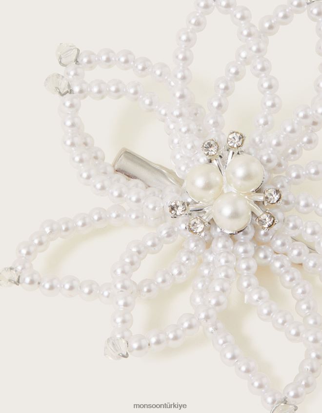 Monsoon kız inci ışıltılı sprey saç tokası JH86BT2552 aksesuar zarif