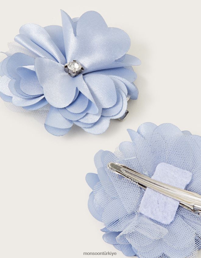 Monsoon kız luna çiçekli saç tokası ikili set JH86BT2553 aksesuar sıcak