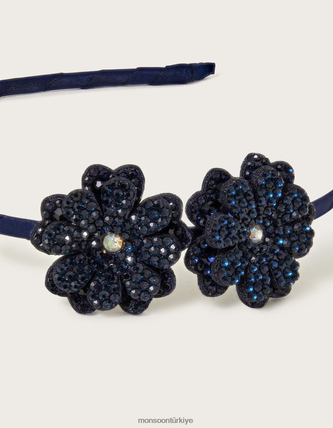 Monsoon kız mücevher çiçek bandı JH86BT2539 aksesuar zarif