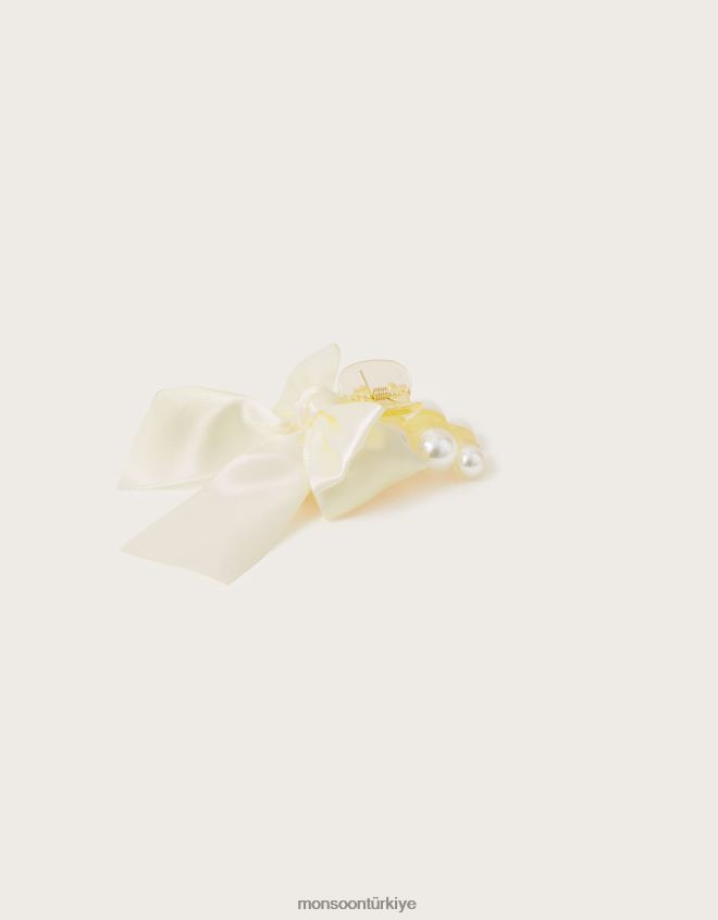 Monsoon kız nedime inci yay pençe klibi JH86BT2557 aksesuar moda