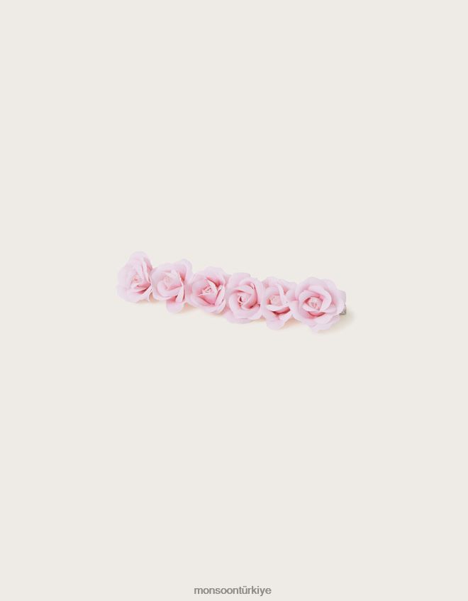 Monsoon kız odette çiçek çift uçlu saç tokası JH86BT2443 aksesuar moda