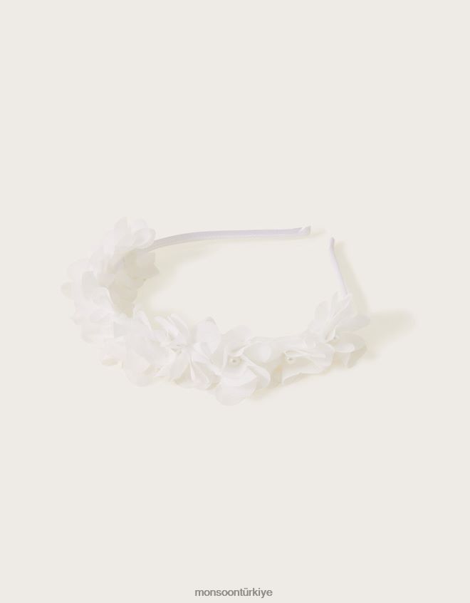 Monsoon kız ponponlu nedime çiçekli kafa bandı JH86BT2595 aksesuar sıcak