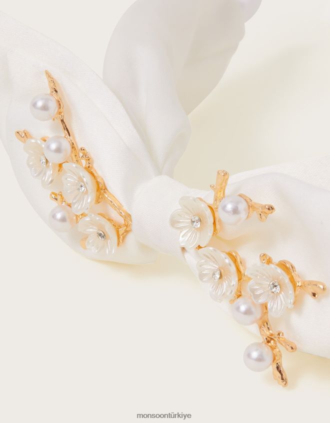 Monsoon kız vintage esintili çiçek fiyonklu kafa bandı JH86BT2427 aksesuar zarif