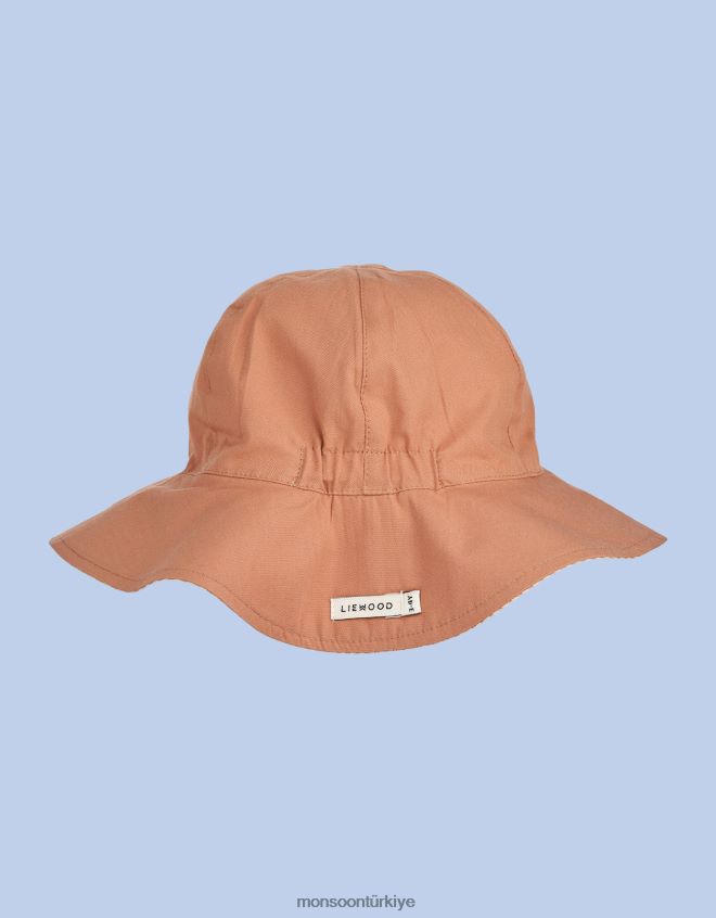 Monsoon çocuklar liewood amelia şeritli çift taraflı şapka JH86BT2627 aksesuar pembe