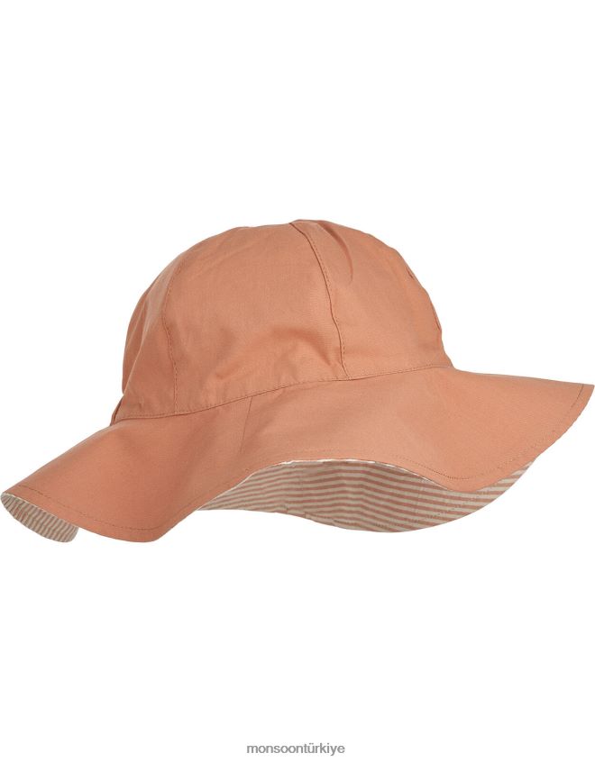Monsoon çocuklar liewood amelia şeritli çift taraflı şapka JH86BT2627 aksesuar pembe