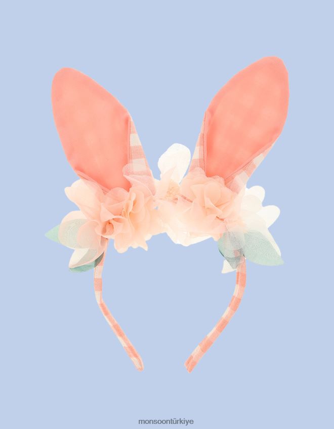 Monsoon çocuklar meri meri süslenmiş pötikareli tavşan kulakları JH86BT2592 aksesuar şık