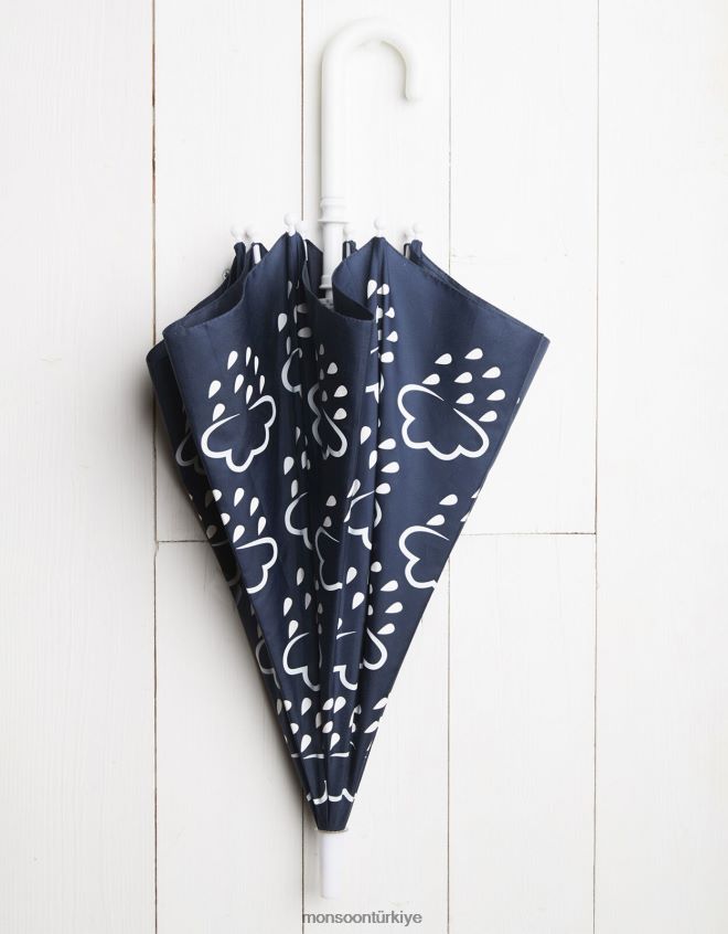 Monsoon çocuklar çim ve hava rengini ortaya çıkaran şemsiye JH86BT2477 aksesuar Mavi Donanma)