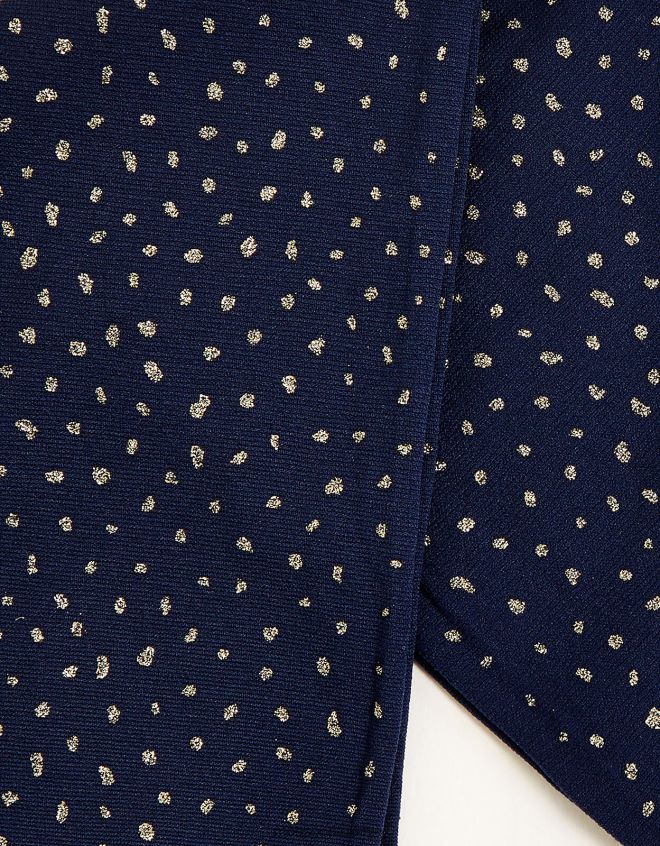 Monsoon kız altın rengi benekli tayt JH86BT2639 aksesuar Mavi Donanma)