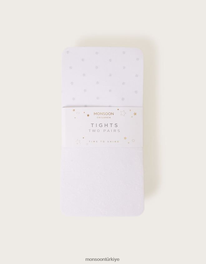 Monsoon kız barok ve parıltılı noktalı tayt ikili set JH86BT2847 aksesuar gümüş