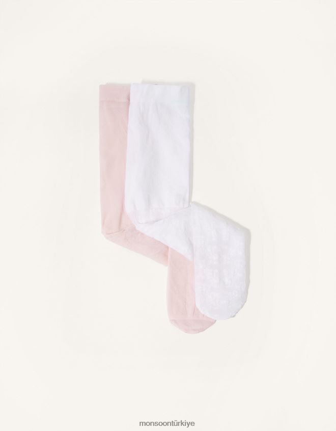 Monsoon kız bebek dantelli tayt twinset JH86BT2612 aksesuar çok