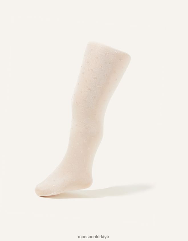 Monsoon kız bebek gelin nokta taytları JH86BT2609 aksesuar fildişi