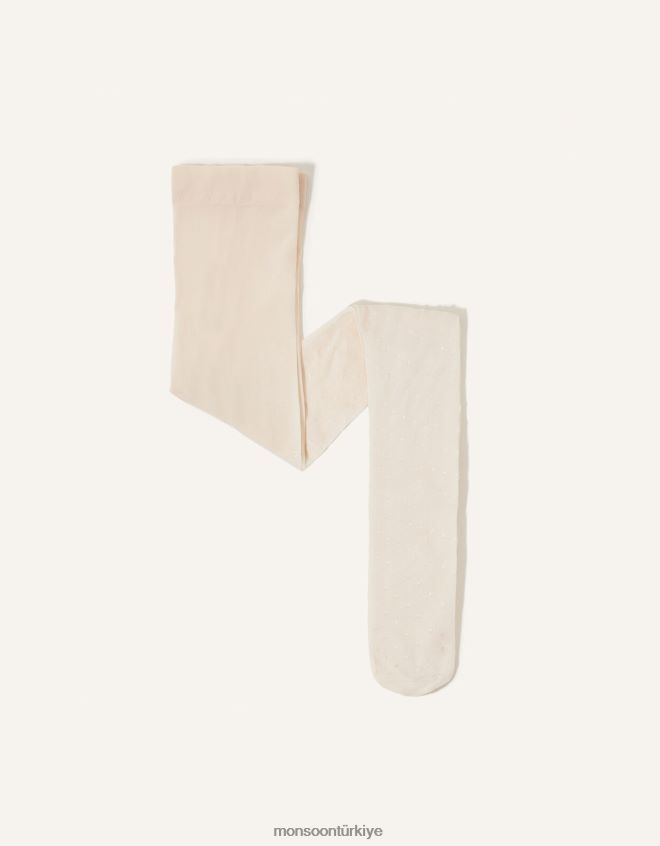 Monsoon kız bebek gelin nokta taytları JH86BT2722 aksesuar fildişi