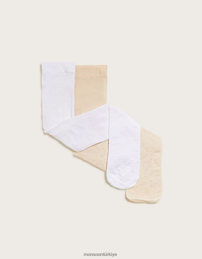 Monsoon kız bebek gelin taytı ikili takım JH86BT2672 aksesuar çok