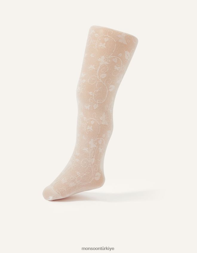 Monsoon kız bebek kelebek dantelli tayt JH86BT2586 aksesuar beyaz