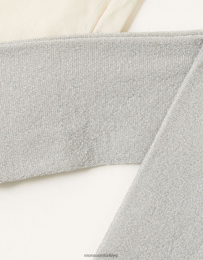 Monsoon kız bebek ışıltılı naylon tayt JH86BT2690 aksesuar gümüş