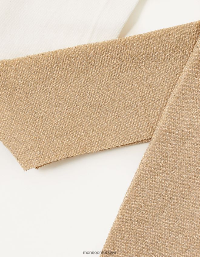 Monsoon kız bebek ışıltılı tayt JH86BT2565 aksesuar altın