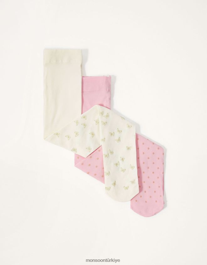 Monsoon kız bebek parıltılı desenli tayt twinset JH86BT2850 aksesuar çok