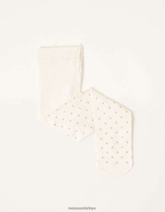 Monsoon kız bebek parıltılı nokta tayt JH86BT2604 aksesuar altın