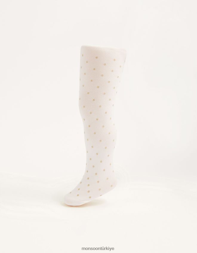 Monsoon kız bebek parıltılı nokta tayt JH86BT2645 aksesuar altın