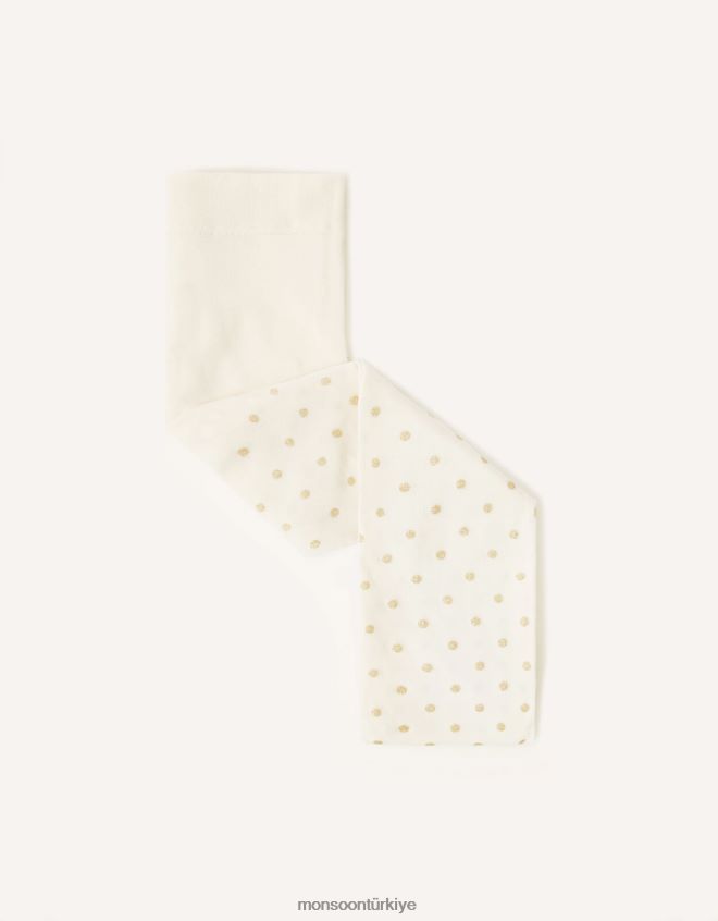 Monsoon kız bebek parıltılı nokta tayt JH86BT2645 aksesuar altın