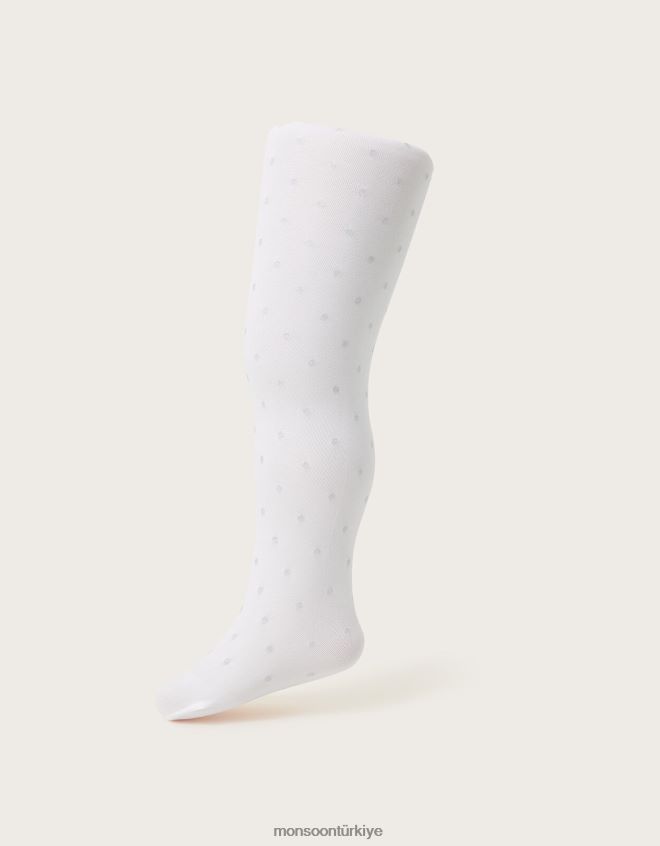 Monsoon kız bebek parıltılı nokta tayt JH86BT2851 aksesuar gümüş