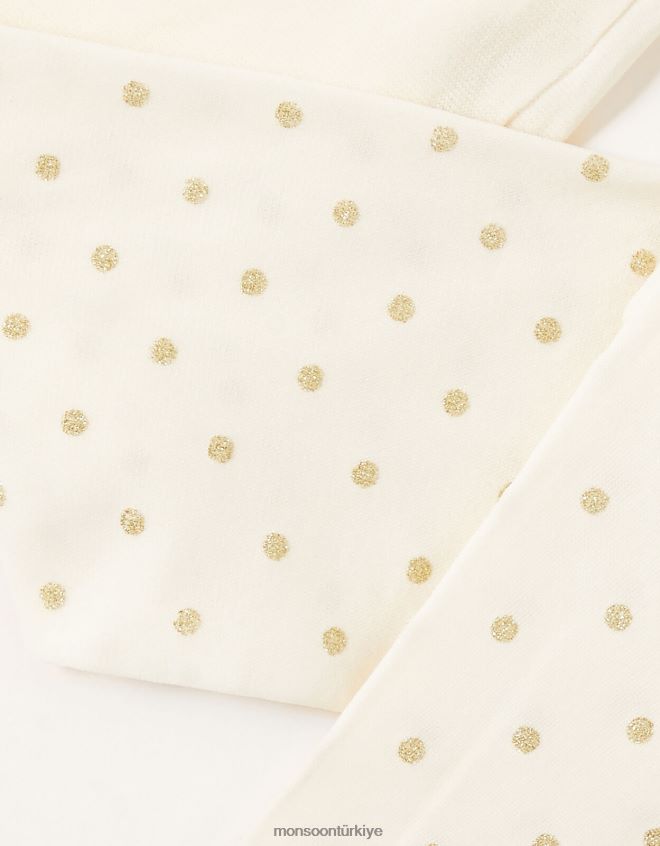 Monsoon kız bebek parıltılı sivilceli tayt JH86BT2606 aksesuar altın