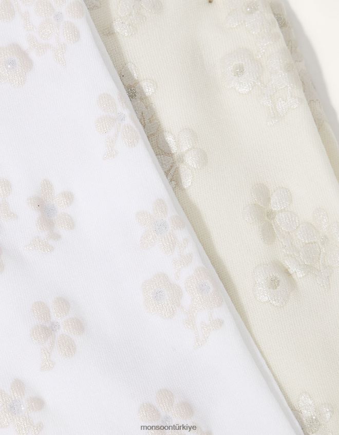 Monsoon kız bebek perlato baskılı dar twinset JH86BT2428 aksesuar çok