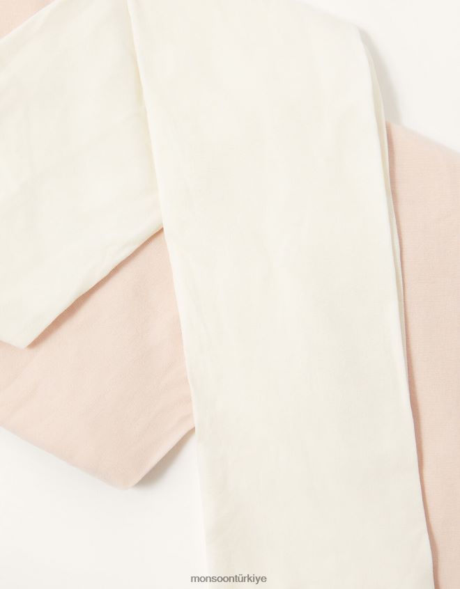 Monsoon kız düz naylon sıkı twinset JH86BT2664 aksesuar çok