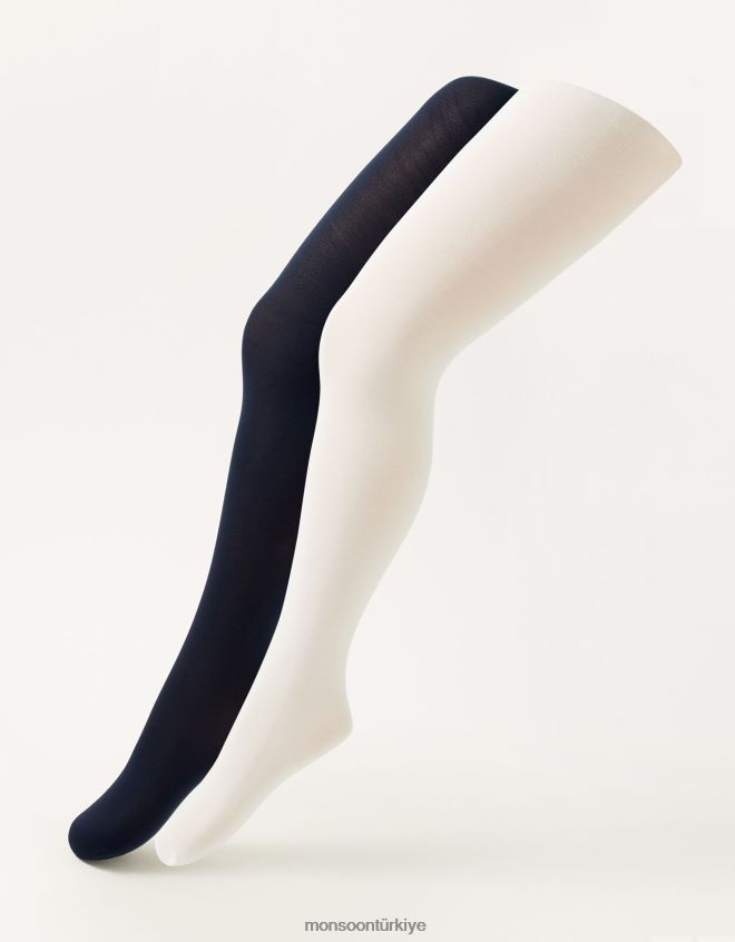 Monsoon kız düz naylon tayt twinset JH86BT2657 aksesuar çok