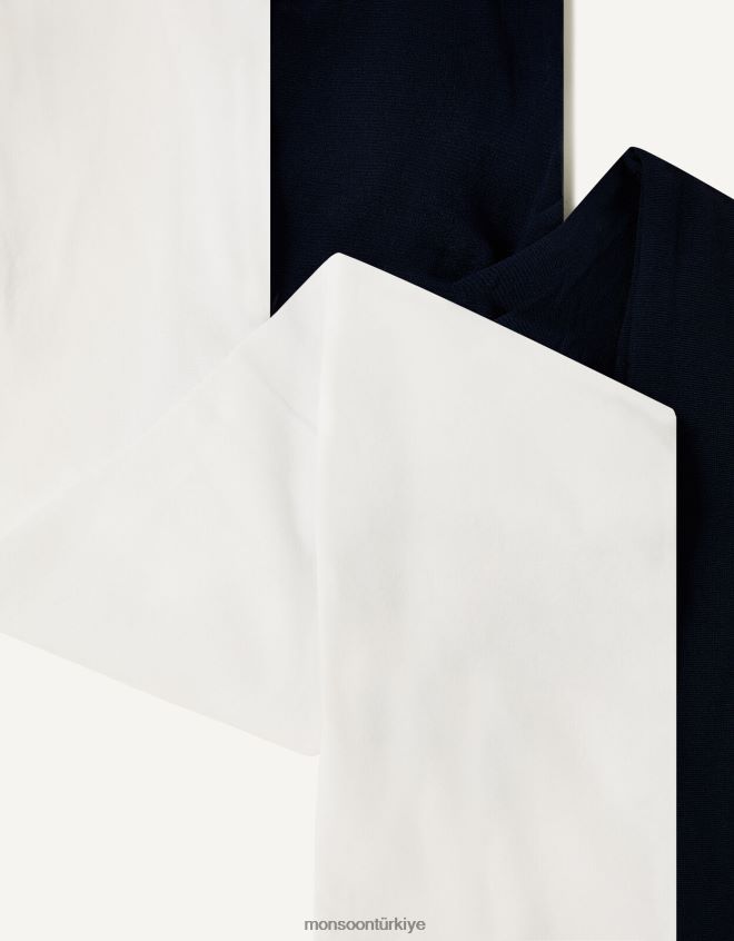 Monsoon kız düz naylon tayt twinset JH86BT2657 aksesuar çok