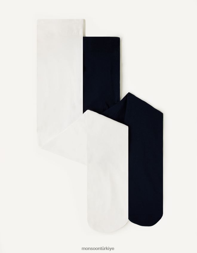 Monsoon kız düz naylon tayt twinset JH86BT2657 aksesuar çok