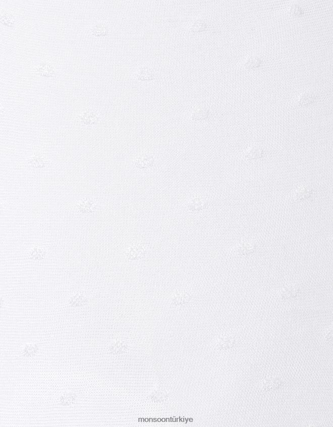 Monsoon kız gelin nokta taytları JH86BT2625 aksesuar beyaz