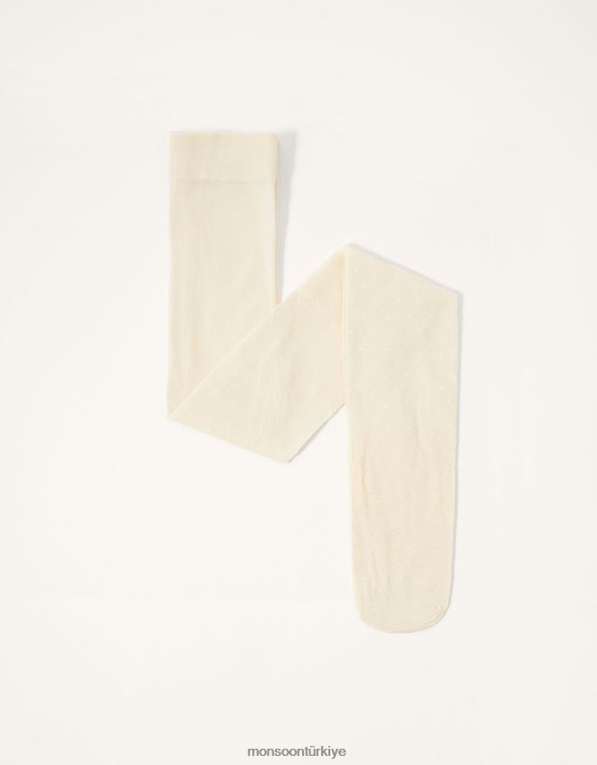 Monsoon kız gelin nokta taytları JH86BT2699 aksesuar fildişi