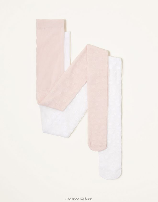 Monsoon kız çiçek dantelli sıkı twinset JH86BT2702 aksesuar çok