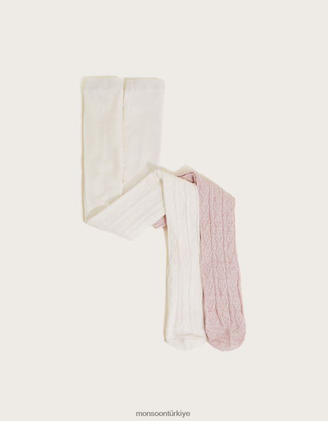 Monsoon kız kablo tayt twinset JH86BT2648 aksesuar çok