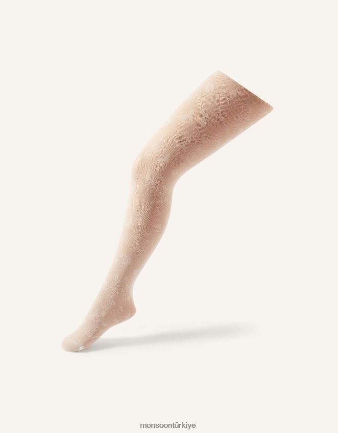 Monsoon kız kelebek dantelli tayt JH86BT2646 aksesuar fildişi