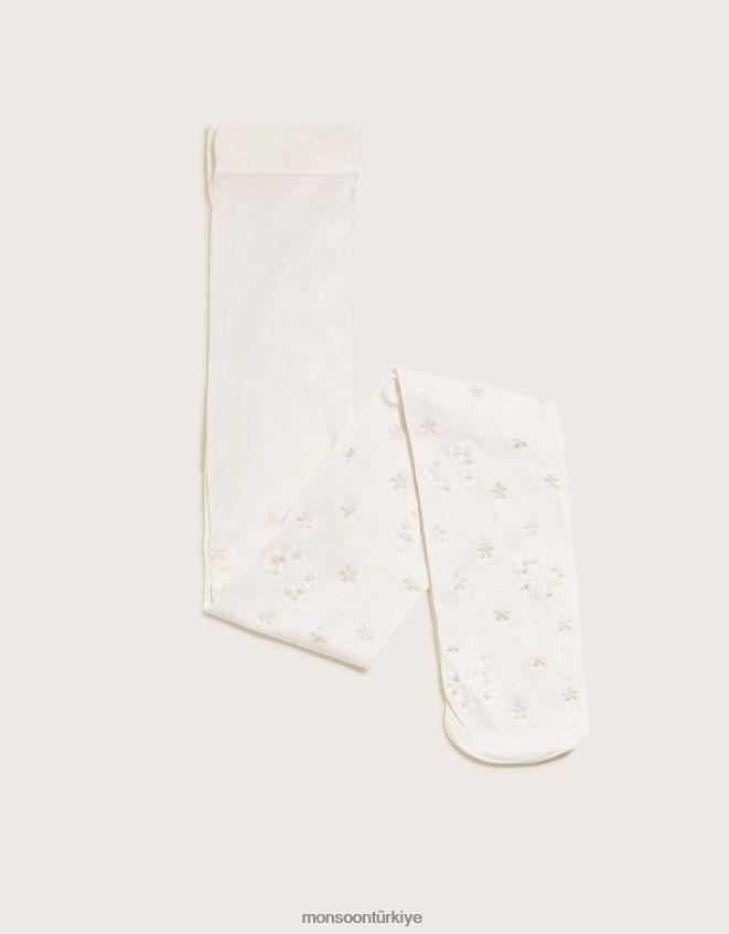 Monsoon kız kelebek desenli tayt JH86BT2693 aksesuar fildişi