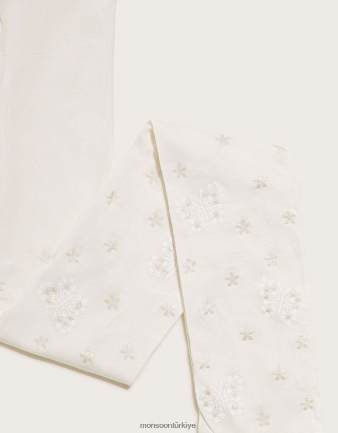 Monsoon kız kelebek desenli tayt JH86BT2693 aksesuar fildişi