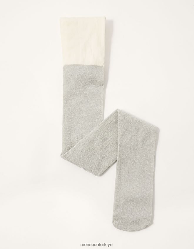 Monsoon kız ışıltılı metalik tayt JH86BT2706 aksesuar gümüş