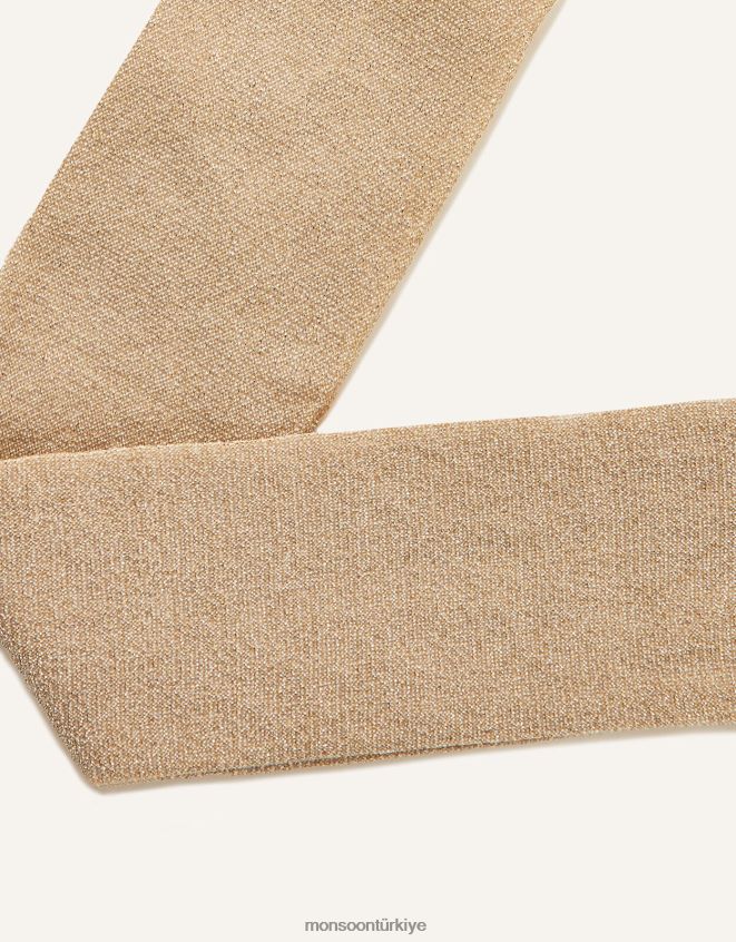 Monsoon kız ışıltılı naylon bebek külotlu çorap ikili takım JH86BT2733 aksesuar altın