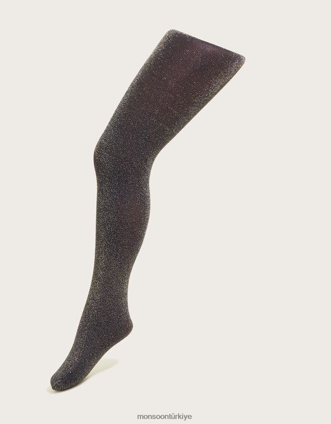 Monsoon kız ışıltılı naylon tayt JH86BT2682 aksesuar Mavi Donanma)