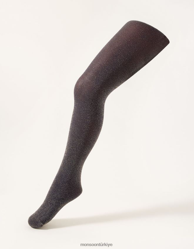 Monsoon kız ışıltılı naylon tayt JH86BT2734 aksesuar Mavi Donanma)