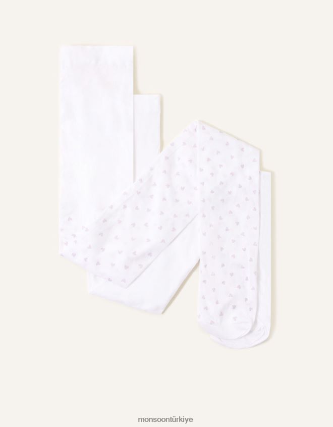 Monsoon kız parıltılı kalpli tayt twinset JH86BT2649 aksesuar çok