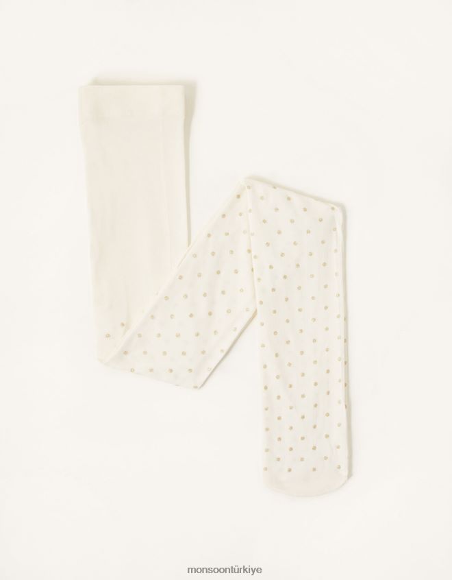 Monsoon kız parıltılı nokta tayt JH86BT2590 aksesuar altın