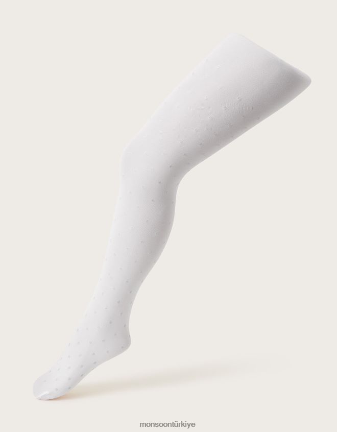 Monsoon kız parıltılı nokta tayt JH86BT2613 aksesuar gümüş