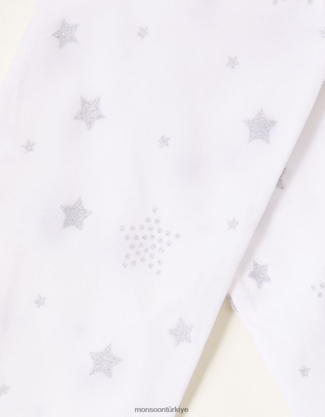 Monsoon kız parıltılı yıldız tayt JH86BT2621 aksesuar gümüş