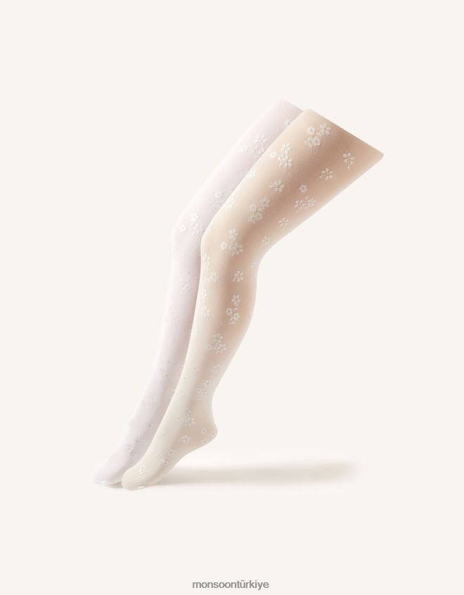 Monsoon kız perlato baskılı sıkı twinset JH86BT2679 aksesuar çok