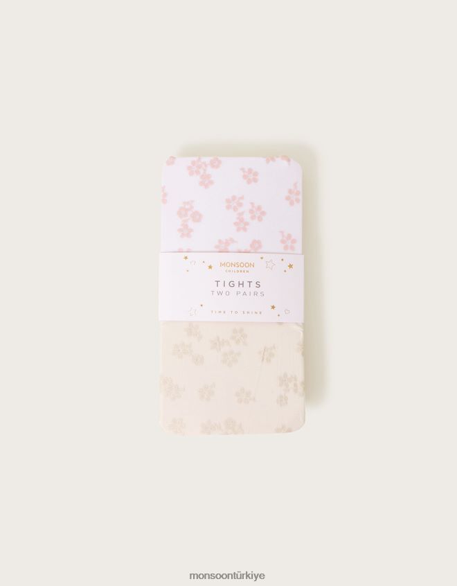 Monsoon kız perlato baskılı sıkı twinset JH86BT2848 aksesuar çok