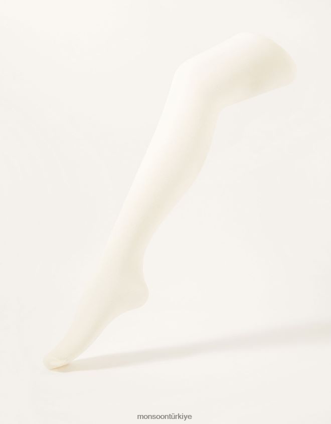 Monsoon kız süper ışıltılı örme tayt JH86BT2678 aksesuar beyaz