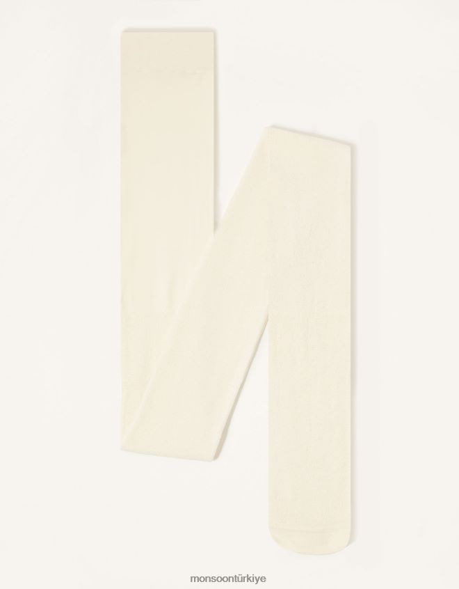 Monsoon kız süper ışıltılı örme tayt JH86BT2678 aksesuar beyaz